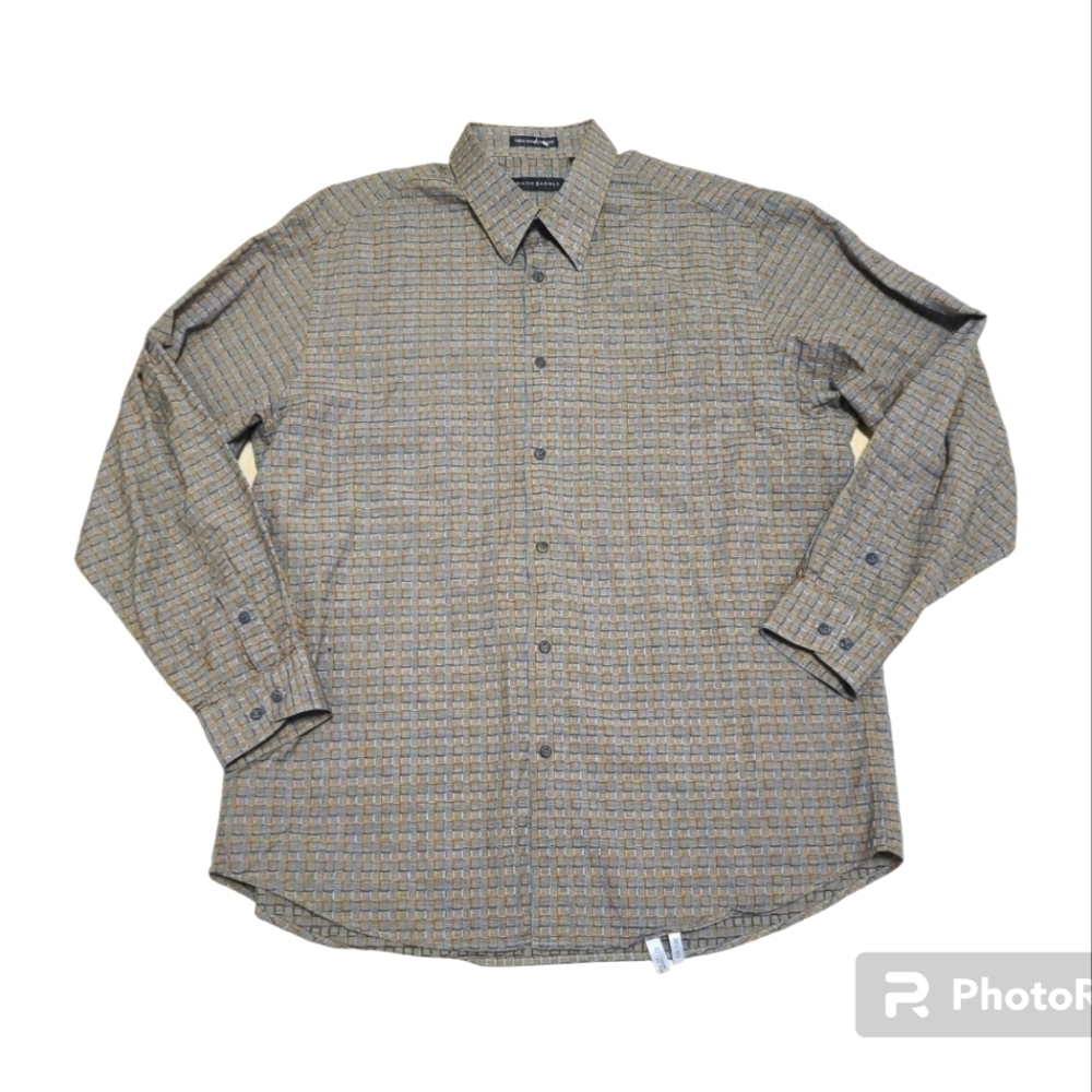 Jhane woven print dress shirt size XL